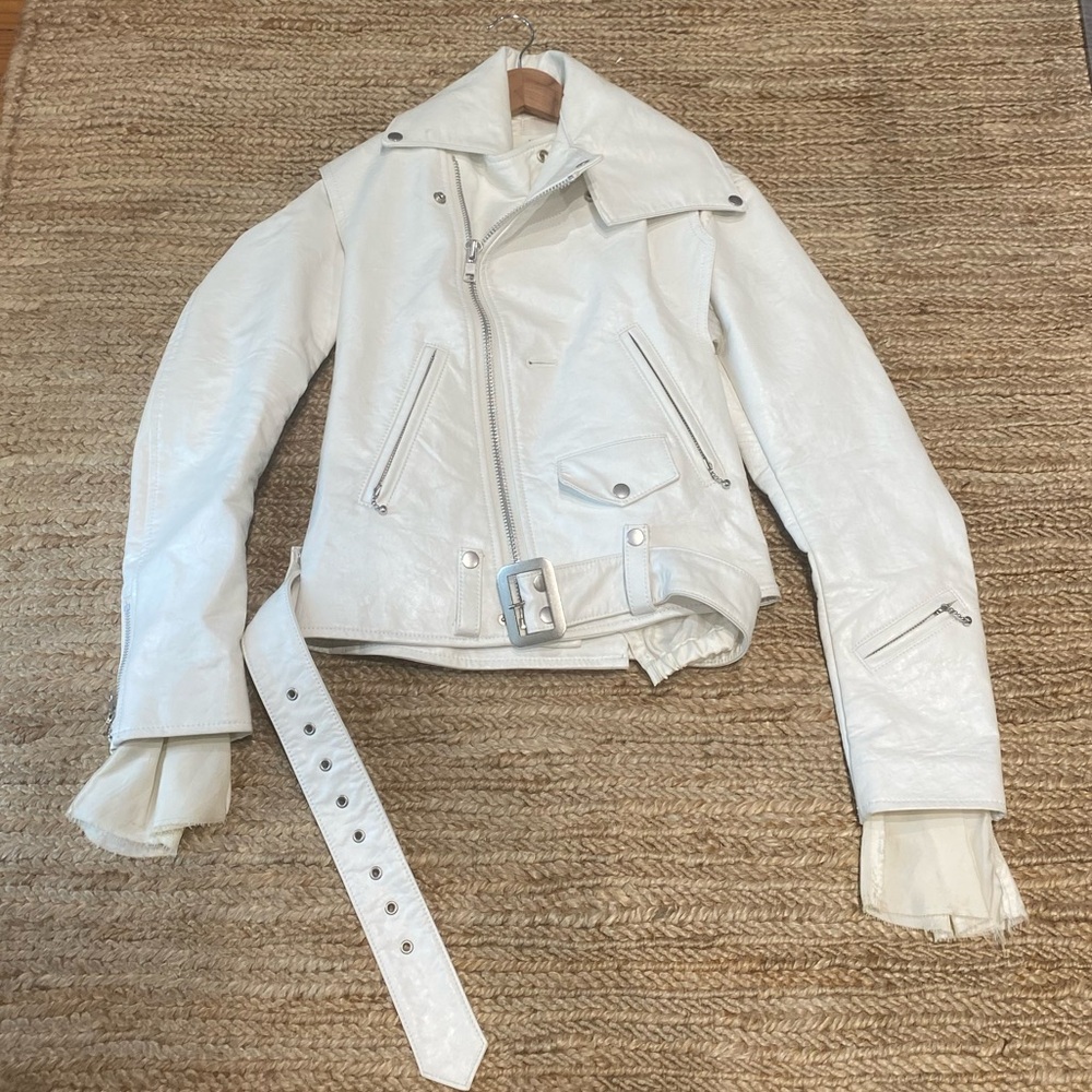 JUNYA WATANABE White Leather Jacket